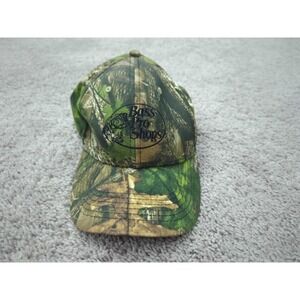Bass Pro Shops Hat Cap Mens OSFM Green Camo Snapback Hunting Outdoor